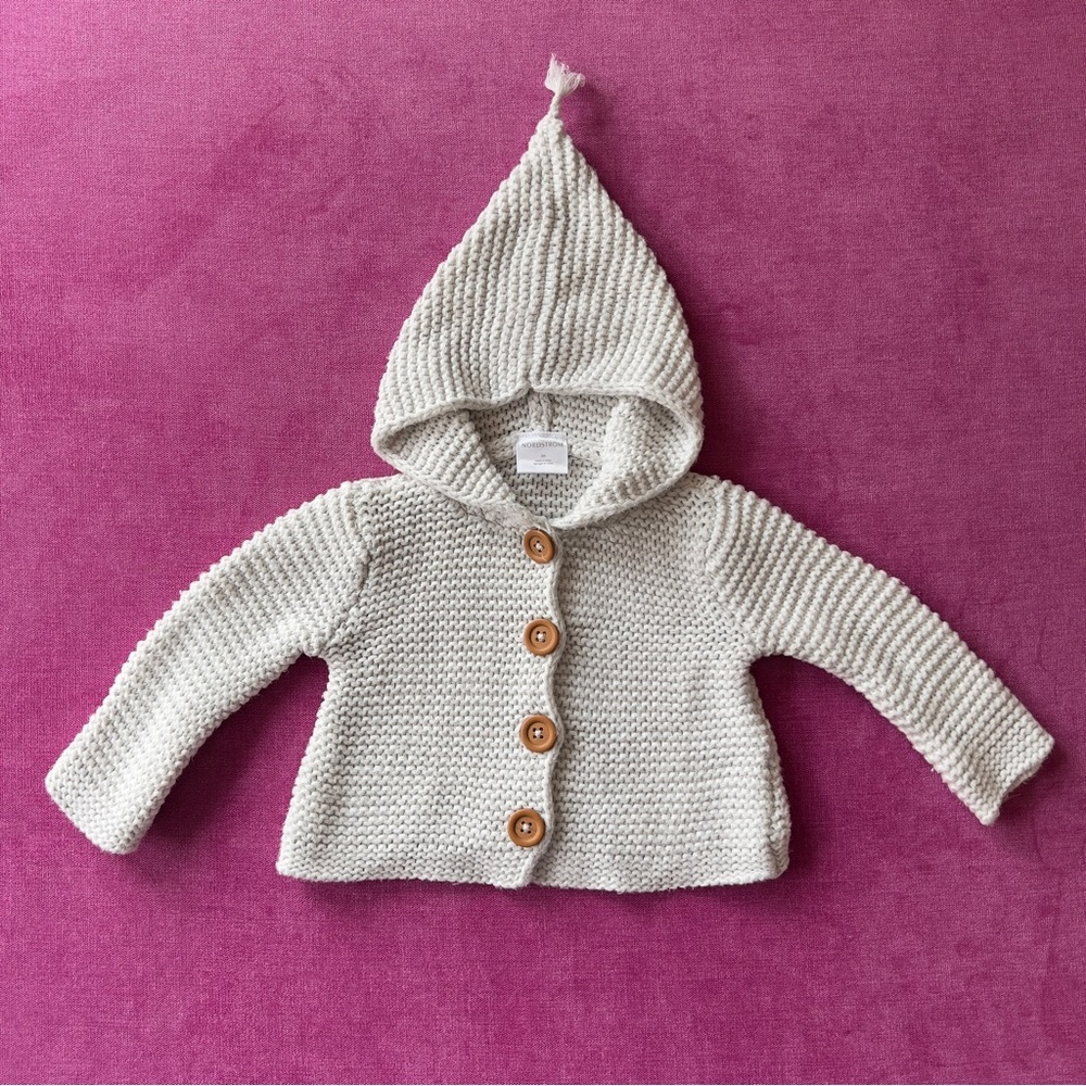 Nordstrom Organic Cotton Hooded Cardigan